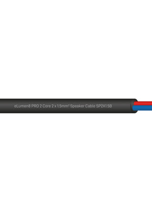 Elumen8 PRO 2 Core 2 x 1.5mm Speaker Cable SP2X1.5B 500m Drum Black