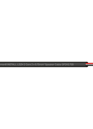 Elumen8 INSTALL LSZH 2 Core 2 x 0.75mm2 Speaker Cable SP2X0.75B 100m Drum Black