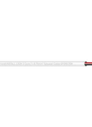 Elumen8 INSTALL LSZH 2 Core 2 x 0.75mm2 Speaker Cable SP2X0.75W Cut Length White