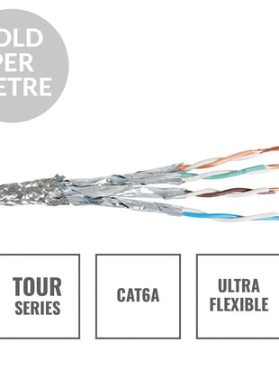 Elumen8 TOUR S/FTP Data Cable CAT6A Cut Length Black