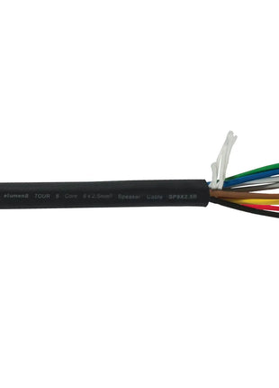 Elumen8 TOUR 8 Core 8 x 2.5mm2 Speaker Cable SP8X2.5B 100m Drum Black