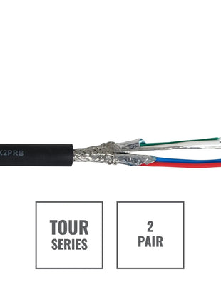 Elumen8 TOUR Screened 2 Pair DMX Cable DMX2PRB 100m Drum Black