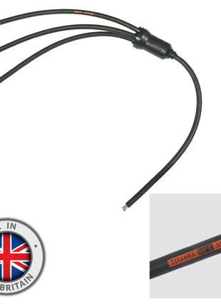 Elumen8 Moulded 3Ph Y Split 0.5m Tails - 2.5mm 5C to 3 x 5C Bare Ends