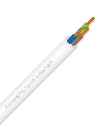 Elumen8 3183Y 2.5mm 3 Core White Cable 100m