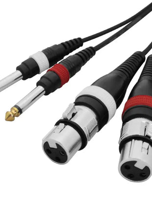 W Audio 2m 2 x XLR Female - 2 x 6.35mm Mono Jack Cable