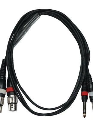 W Audio 2m 2 x XLR Female – 2 x 6.35mm Stereo Jack Cable