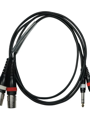 W Audio 2m 2 x XLR Male – 2 x 6.35mm Stereo Jack Cable
