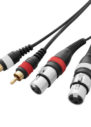 W Audio 2m 2 x XLR Female - 2 x Phono Cable