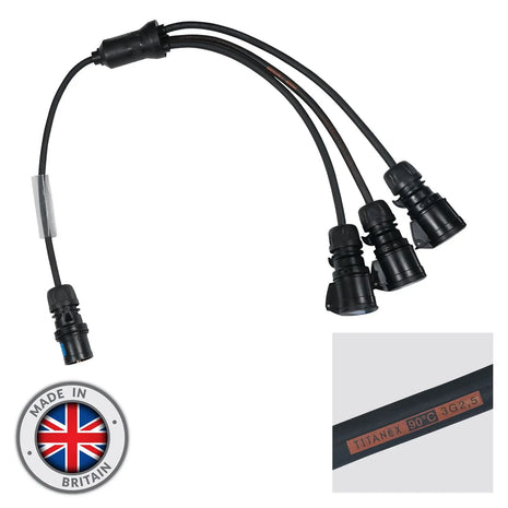 Elumen8 Moulded 3 Way Y Split - 2.5mm 16A PCE Connectors