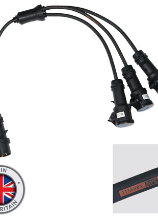 Elumen8 Moulded 3 Way Y Split - 2.5mm 16A Mennekes Connectors