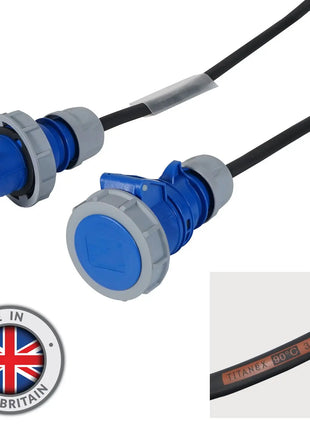 Elumen8 5m 2.5mm IP67 Blue 16A Male - 16A Female Cable