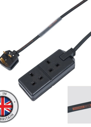 Elumen8 2m 1.5mm 13A Male – 13A 2G Female Extension Cable