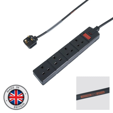Elumen8 0.5m 1.5mm 13A Male – 13A 4G Female Extension Cable