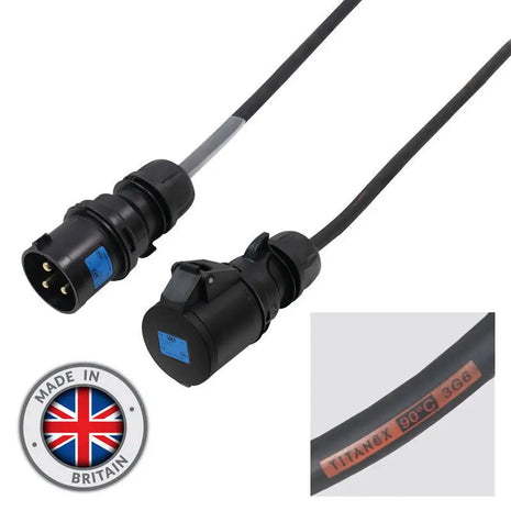 Elumen8 30m 32A Male - 32A Female 1PH 6mm 3C Cable