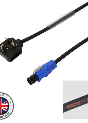 Elumen8 1.5m 1.5mm H07RN-F 13A Male – Neutrik powerCON Cable