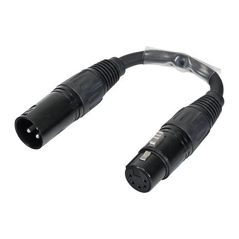 LEDJ DMX Adaptor 3-Pin Male XLR - 5-Pin Female XLR