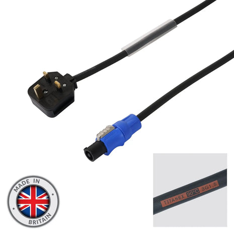 Elumen8 10m 1.5mm H07RN-F 13A Male – Neutrik powerCON Cable