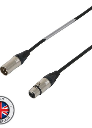 Elumen8 0.5m Neutrik XLR Male – XLR Female Microphone Cable Silver