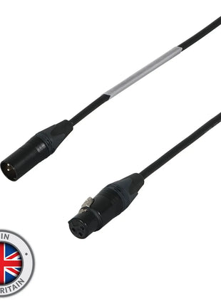 Elumen8 10m Neutrik XLR Male – XLR Female Microphone Cable Black