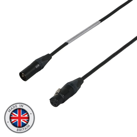 Elumen8 20m Neutrik XLR Male – XLR Female Microphone Cable Black