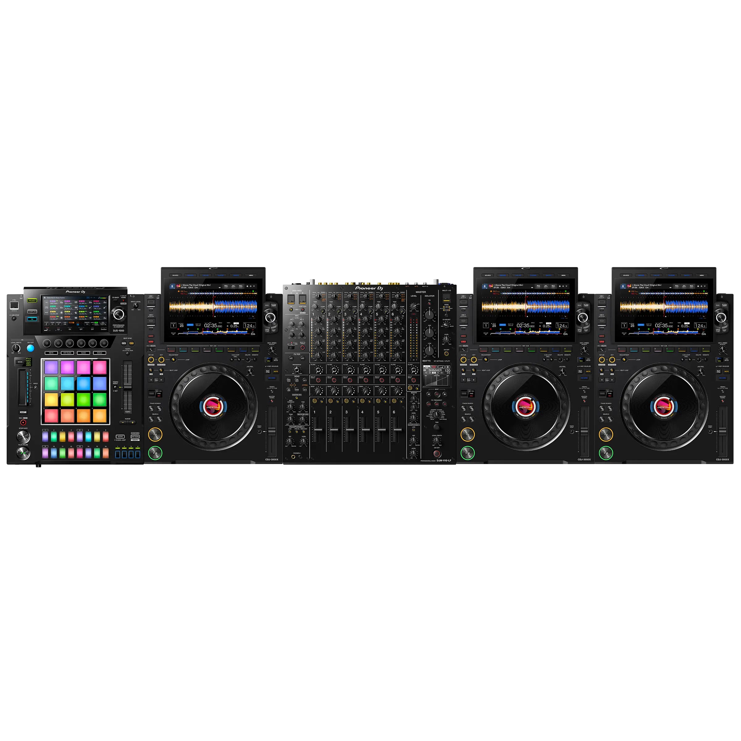 AlphaTheta 3 x CDJ-3000X + DJS-1000 + DJM-V10-LF | Ultimate Pro DJ AlphaTheta 3 x CDJ-3000X + DJS-1000 + DJM-V10-LF | Ultimate Pro DJ