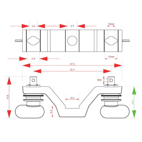 Elumen8 OC104 Omega Clamp (4mm Thickness)