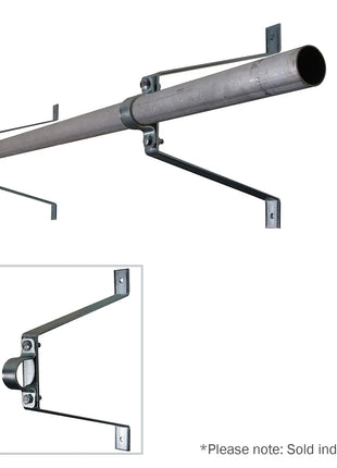 Elumen8 Pipe To Wall Bracket 300mm Zinc