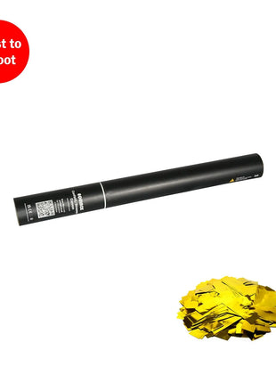 Equinox Handheld Confetti Cannon 50cm Gold Metallic