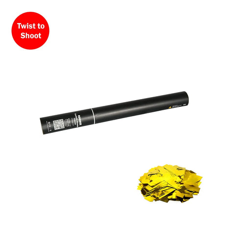 Equinox Handheld Confetti Cannon 50cm Gold Metallic
