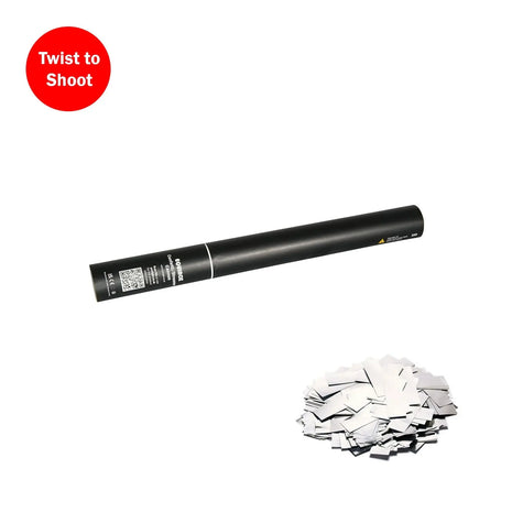Equinox Handheld Confetti Cannon 50cm Silver Metallic