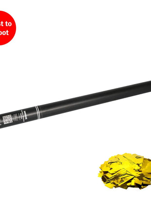 Equinox Handheld Confetti Cannon 80cm Gold Metallic