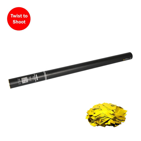 Equinox Handheld Confetti Cannon 80cm Gold Metallic