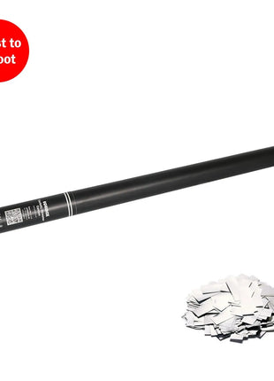 Equinox Handheld Confetti Cannon 80cm Silver Metallic