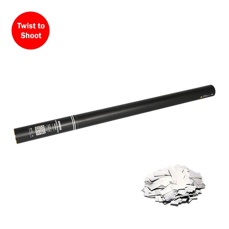 Equinox Handheld Confetti Cannon 80cm Silver Metallic