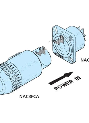 Neutrik powerCON B-type Chassis Connector Grey NAC3MPXXB