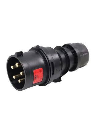 PCE 32A 415V 3P+N+E Black Plug (025-6xs)