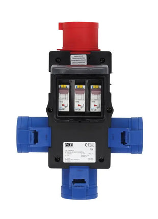 PCE ST ANTON Distribution Box 32A 415V In 3 x 32A 240V Out (9439019)