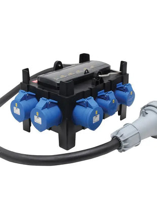 PCE ISCHL Distribution Box 63A 415V In 3 x 32A + 6 x 16A Out (9130023)