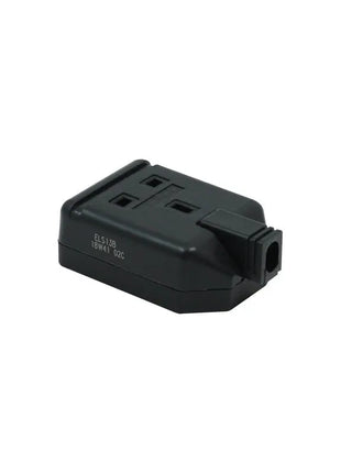 Masterplug 1 Gang 13A HD Mains Socket Black (ELS13B)