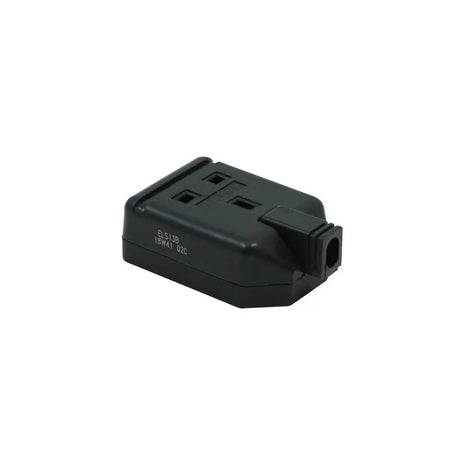 Masterplug 1 Gang 13A HD Mains Socket Black (ELS13B)