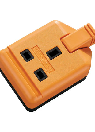Masterplug 1 Gang 13A HD Mains Socket Orange (ELS13O)
