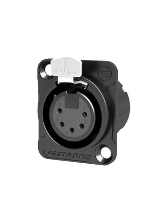 Seetronic XLR 5-Pin Chassis Socket Black (MK5F2C-B)