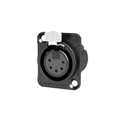 Seetronic XLR 5-Pin Chassis Socket Black (MK5F2C-B)