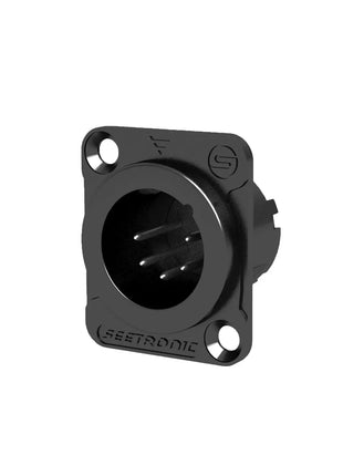 Seetronic XLR 5-Pin Chassis Plug Black (MJ5F2C-B)