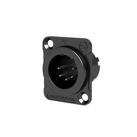 Seetronic XLR 5-Pin Chassis Plug Black (MJ5F2C-B)