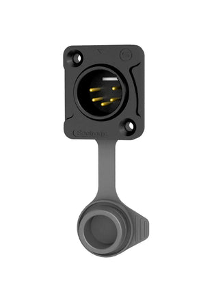 Seetronic XLR IP65 5-Pin Chassis Male Black (J5F2C-W-B-01)