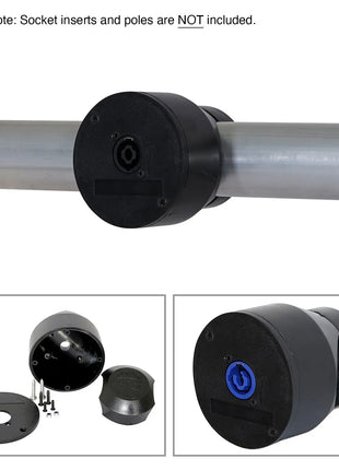 Robolights Black Smart Socket Set for Single D Type (SSS/1XLR/B)