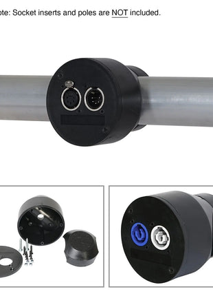 Robolights Black Smart Socket Set for Two D Type (SSS/2XLR/B)