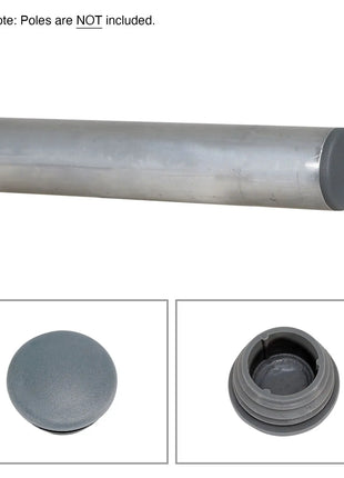 Robolights Scaffold Pole End Cap - Grey