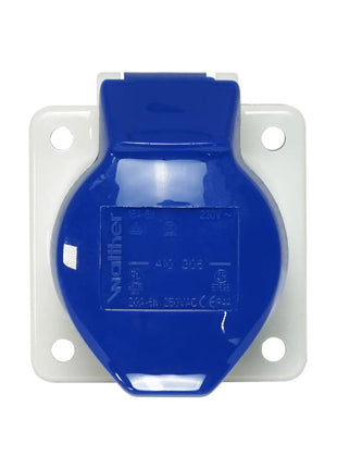 Walther 16A Panel Socket Grey/Blue (410306)